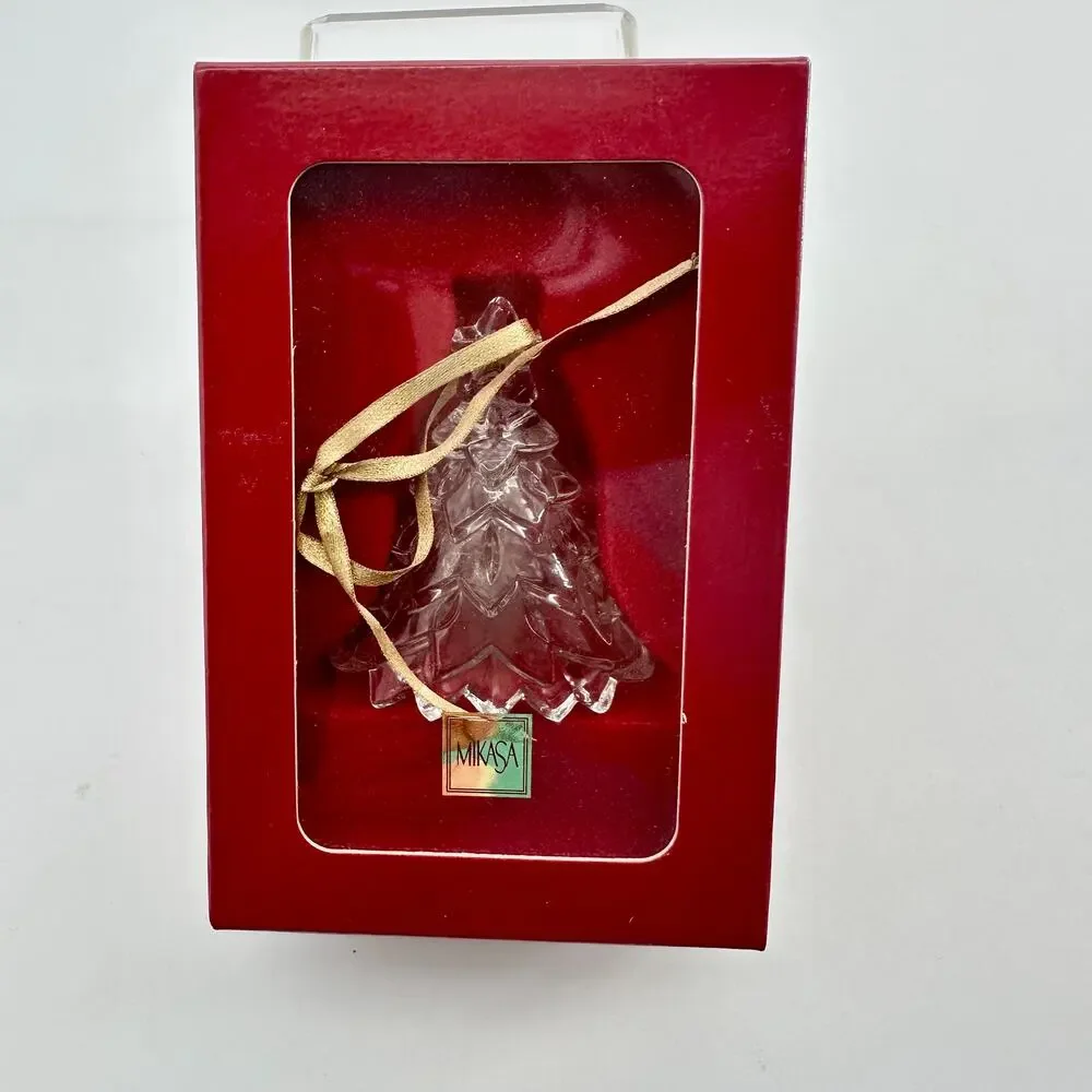 Mikasa Heavenly Music Crystal Christmas Tree Bell Ornament SN 090/535 Boxed